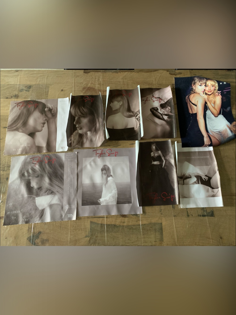 Taylor Swift Poster Collection Lot of 9 silk screen on canvas